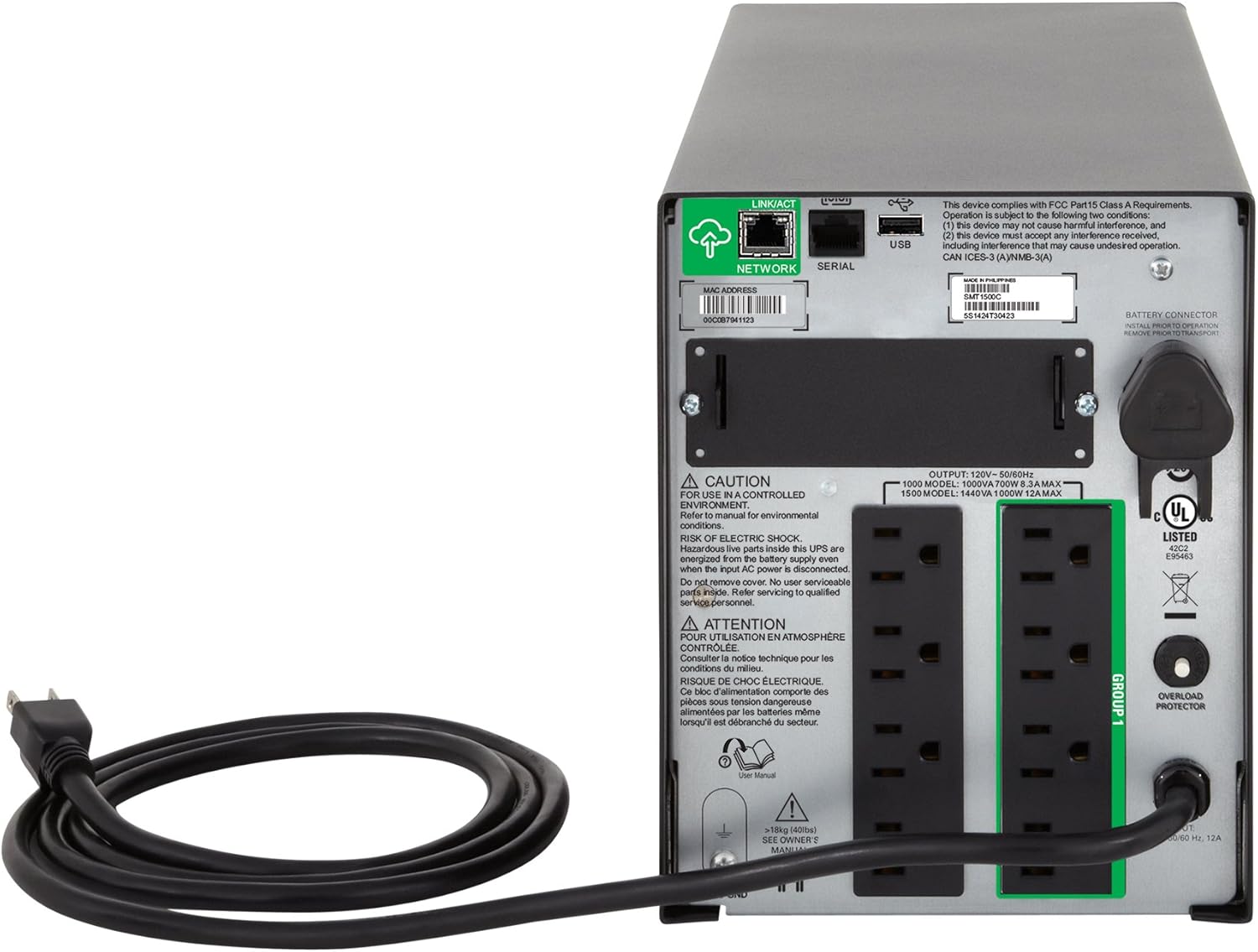 APC 1000VA Smart UPS with SmartConnect, SMT1000C Sinewave UPS Battery Backup, AVR, 120V, Line Interactive Uninterruptible Power Supply_1