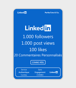 Combo 1.000 profil/page followers + 1.000 post Views + 100 post likes + 20 commentaires personnalisés [LINKEDIN]