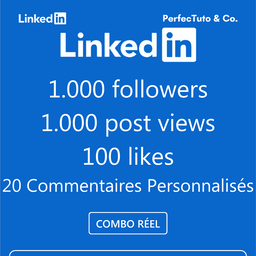 Combo 1.000 profil/page followers + 1.000 post Views + 100 post likes + 20 commentaires personnalisés [LINKEDIN]