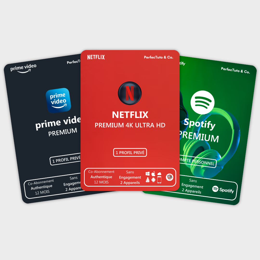 NETFLIX + prime video + Spotify