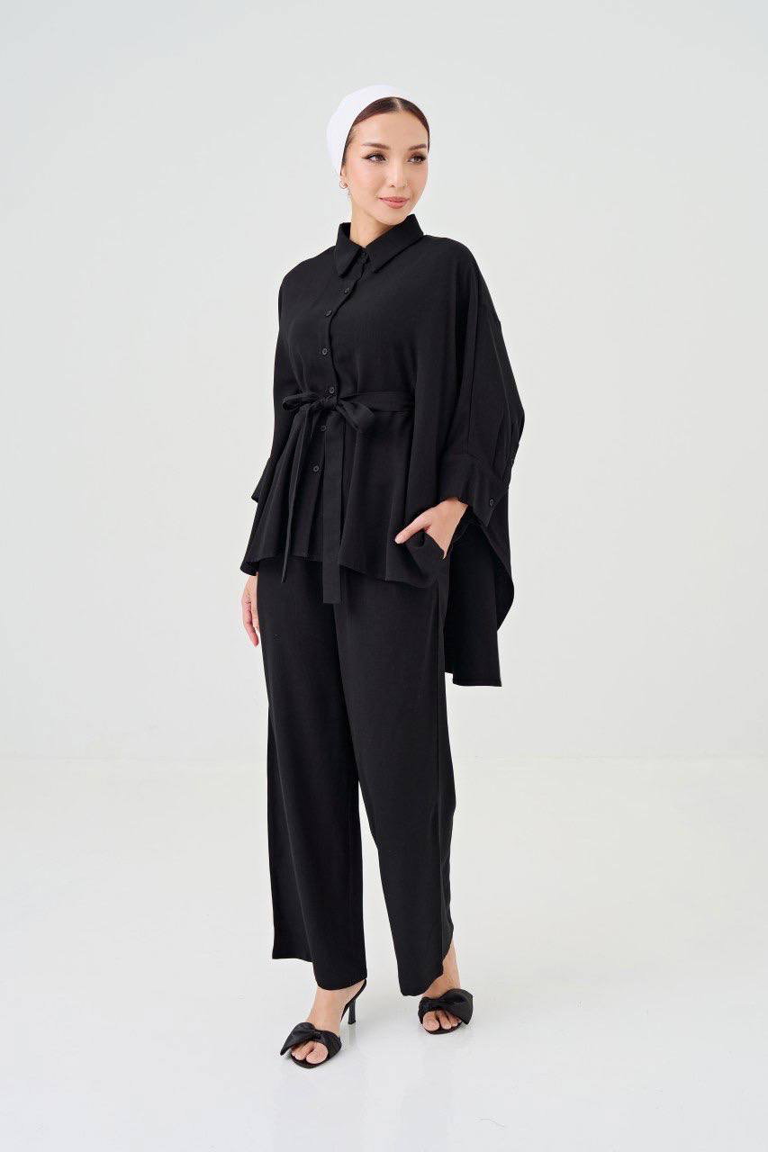 (Pre-order) She Dazzle Lea Caftan Pants set - Black_1