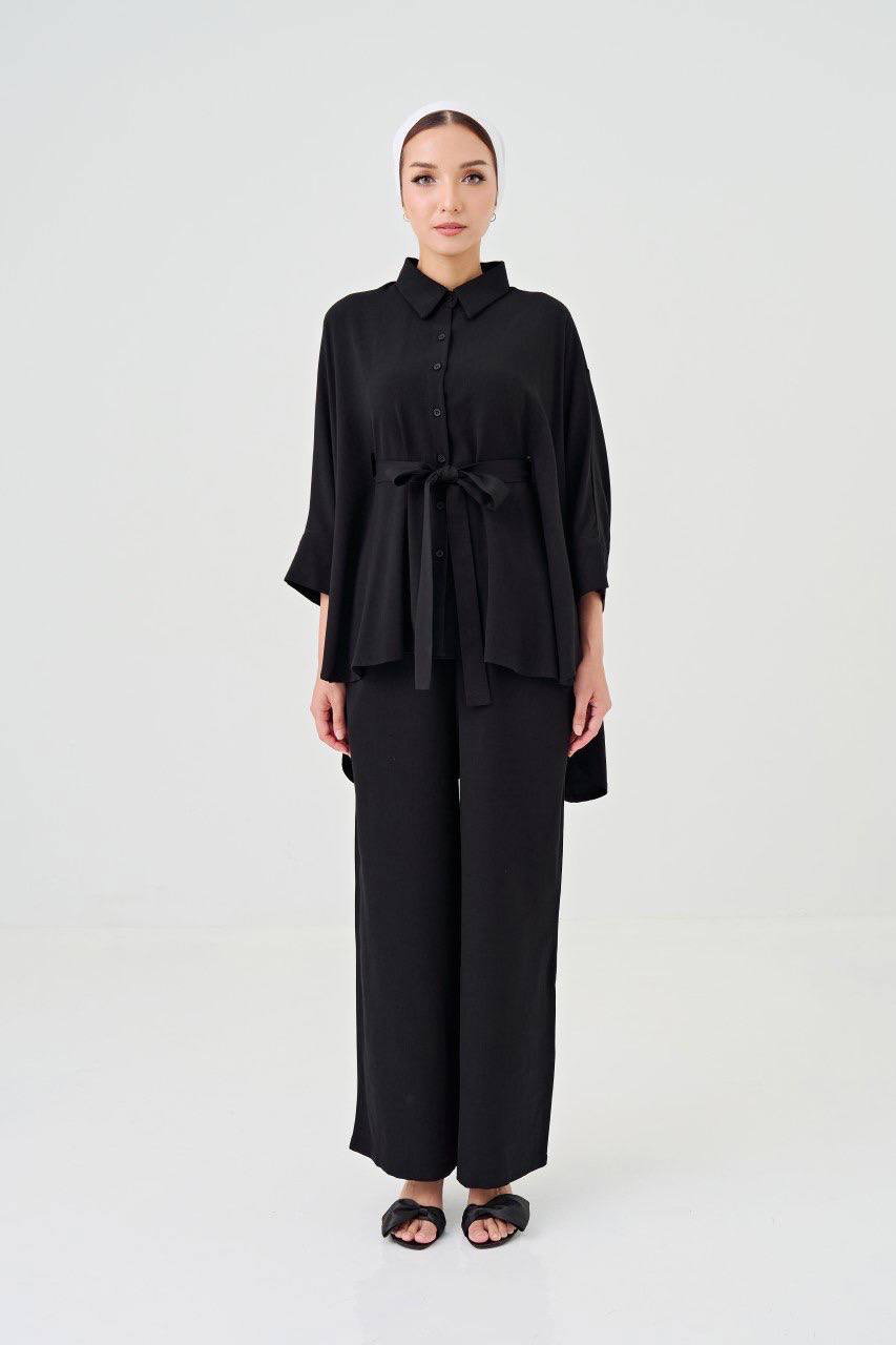 (Pre-order) She Dazzle Lea Caftan Pants set - Black_0