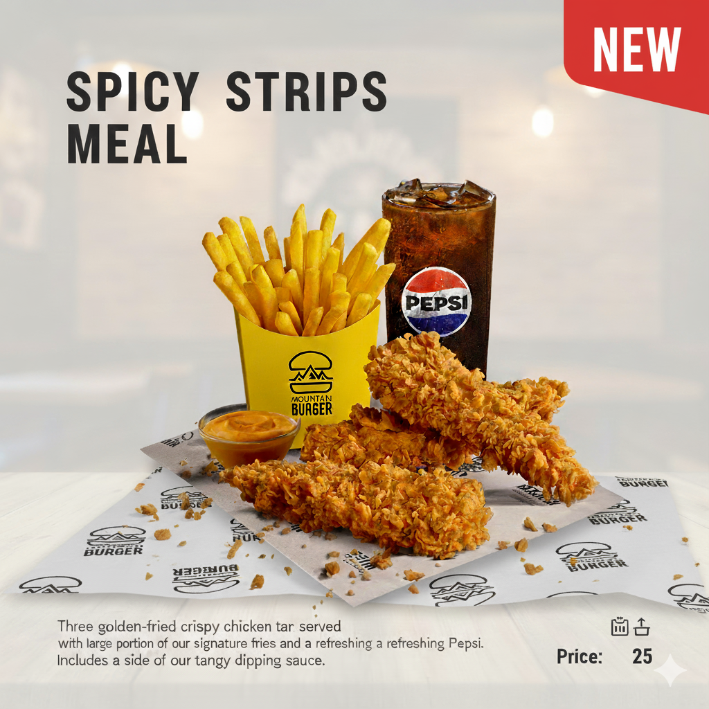  Spicy chicken strips - meal