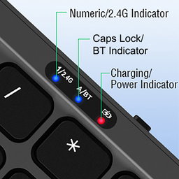 Foldable Keyboard and Mouse, EDJO Wireless Keyboard Mouse Combo with Portable Case, Rechargeable 2.4G+Bluetooth Multi-Device Keyboard Mouse for Windows, iOS, Android, MacOS PC/Laptop/Tablet