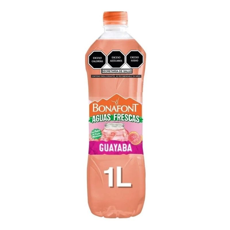 Bonafont Aguas Frescas Sabor Guayaba 1L