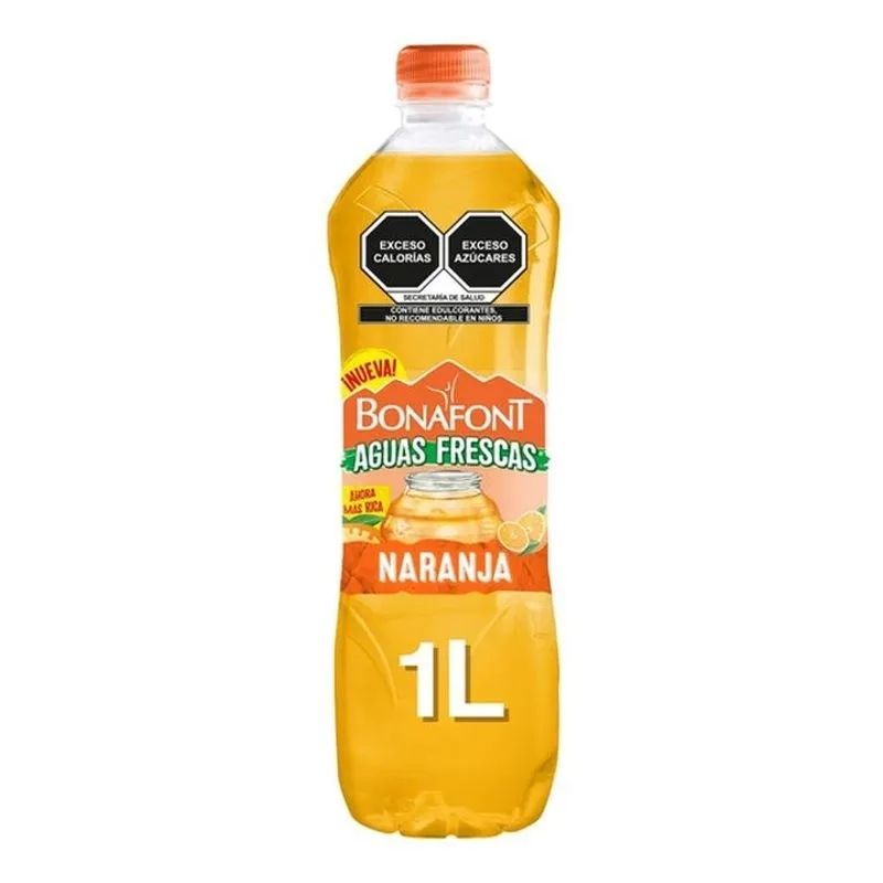 Bonafont Aguas Frescas Sabor Naranja 1L