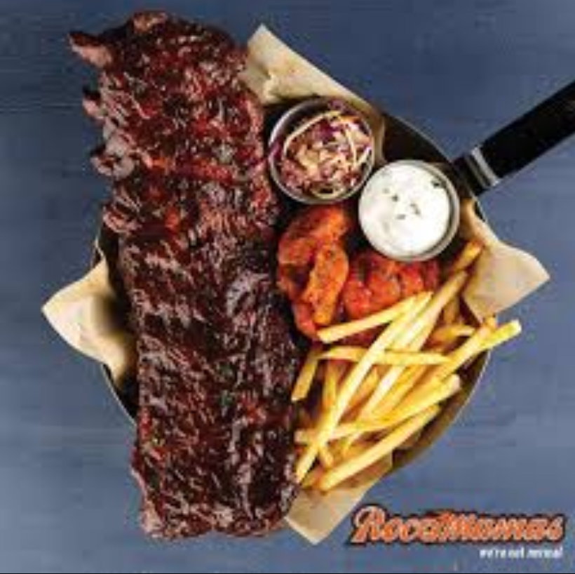 Ribs au porc 500g, 8 wings and fries _1