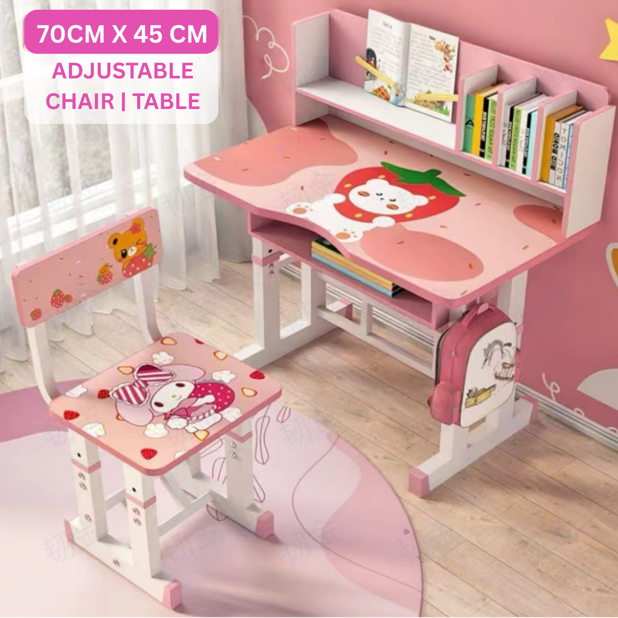 KID STUDY TABLE WITH CHAIR (MEJA BELAJAR)_5