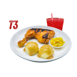 T3 - Quarter (Thigh) with Mashed Potatoes
