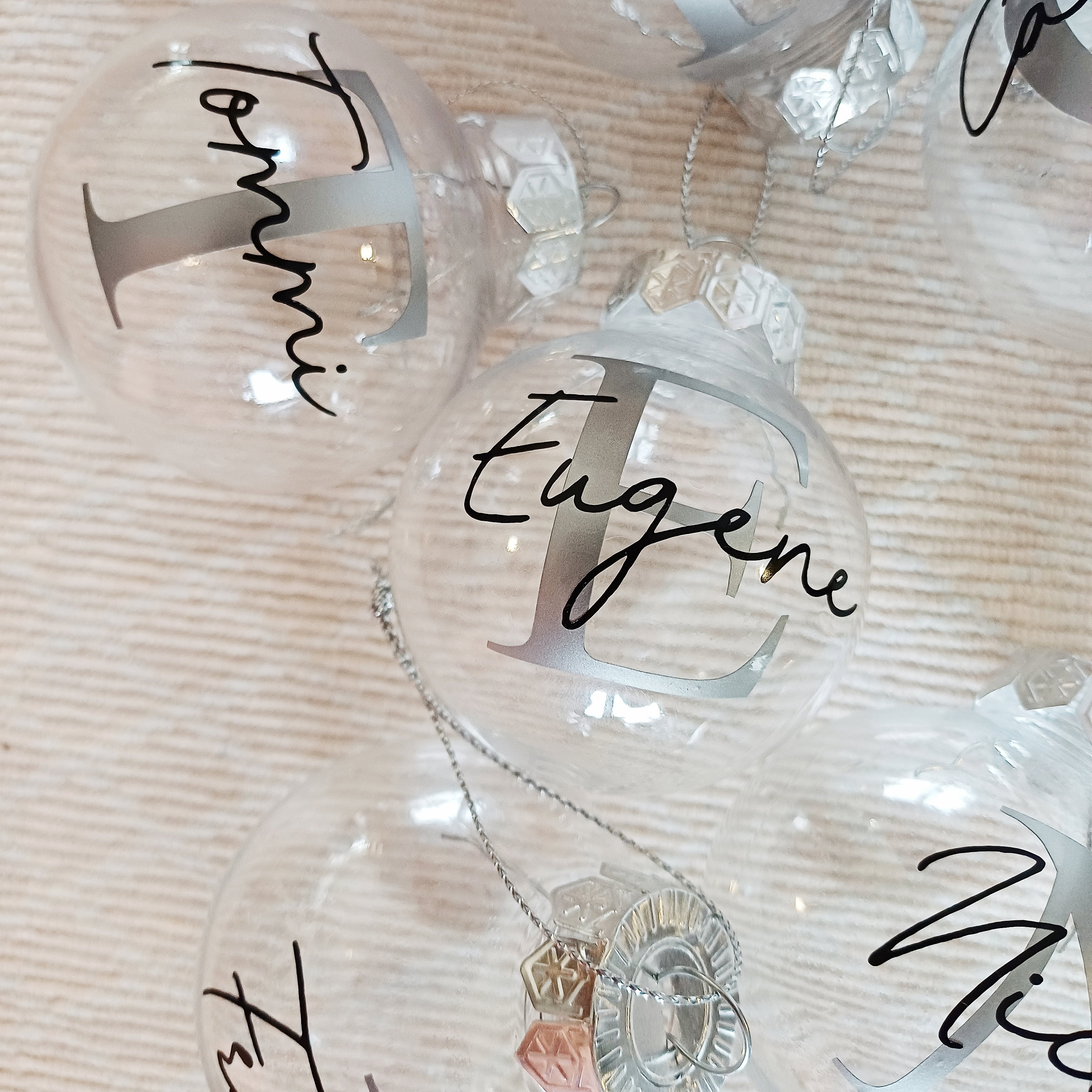 Personalised Fillable Perspex Baubles 