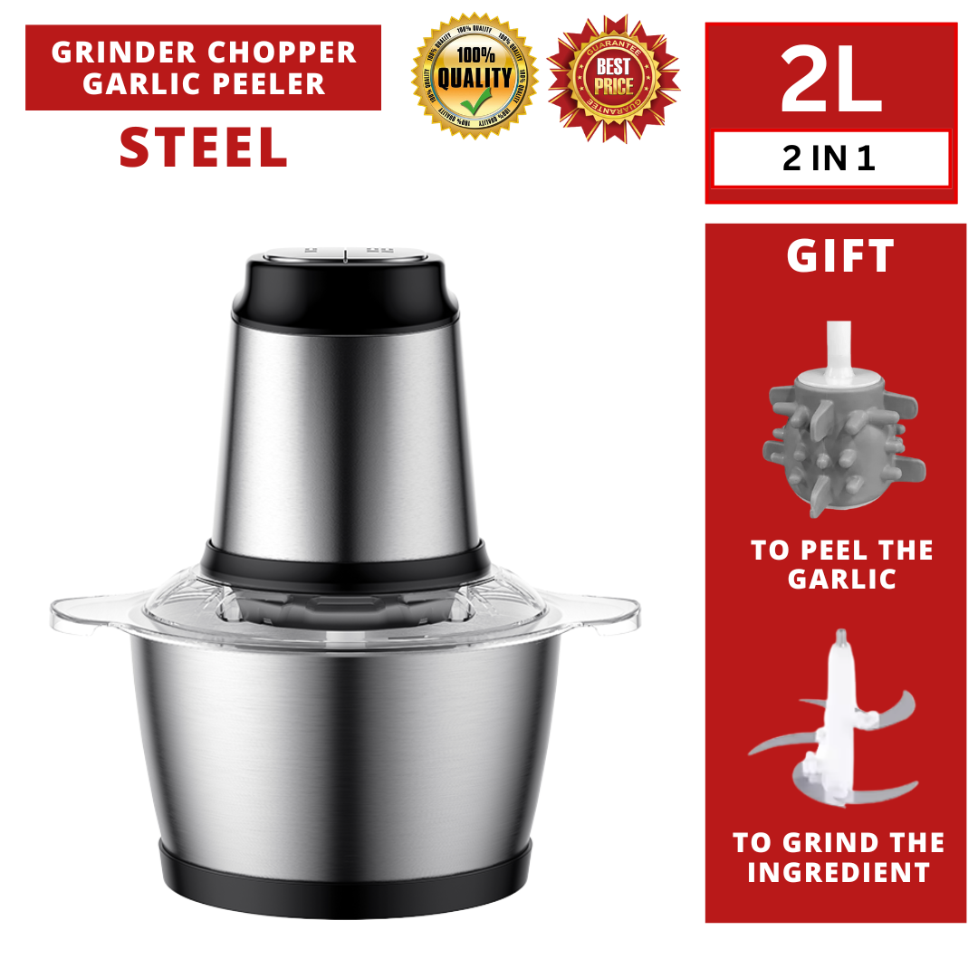 2IN1 STEEL GRINDER CHOPPER GARLIC PEELER