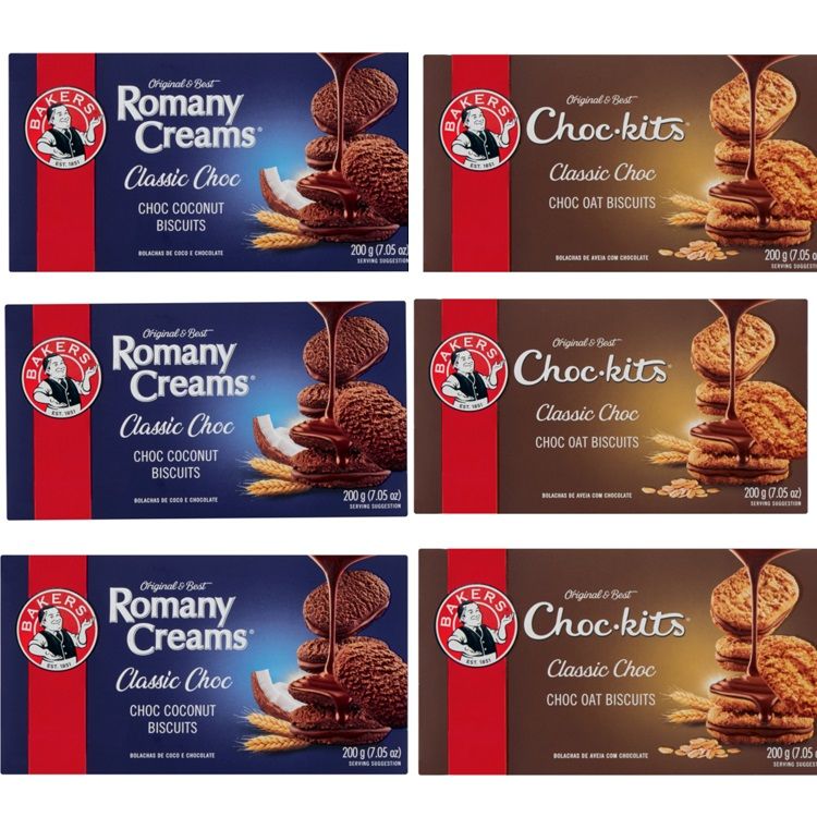 Bakers Choc Kits/Romany Creams 12x200g