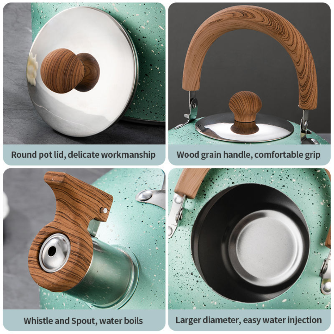 TEAPOT BOILING WATER WHISTLING KETTLE _2