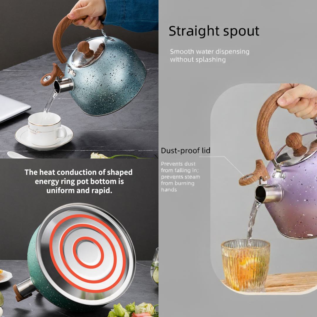 TEAPOT BOILING WATER WHISTLING KETTLE _1