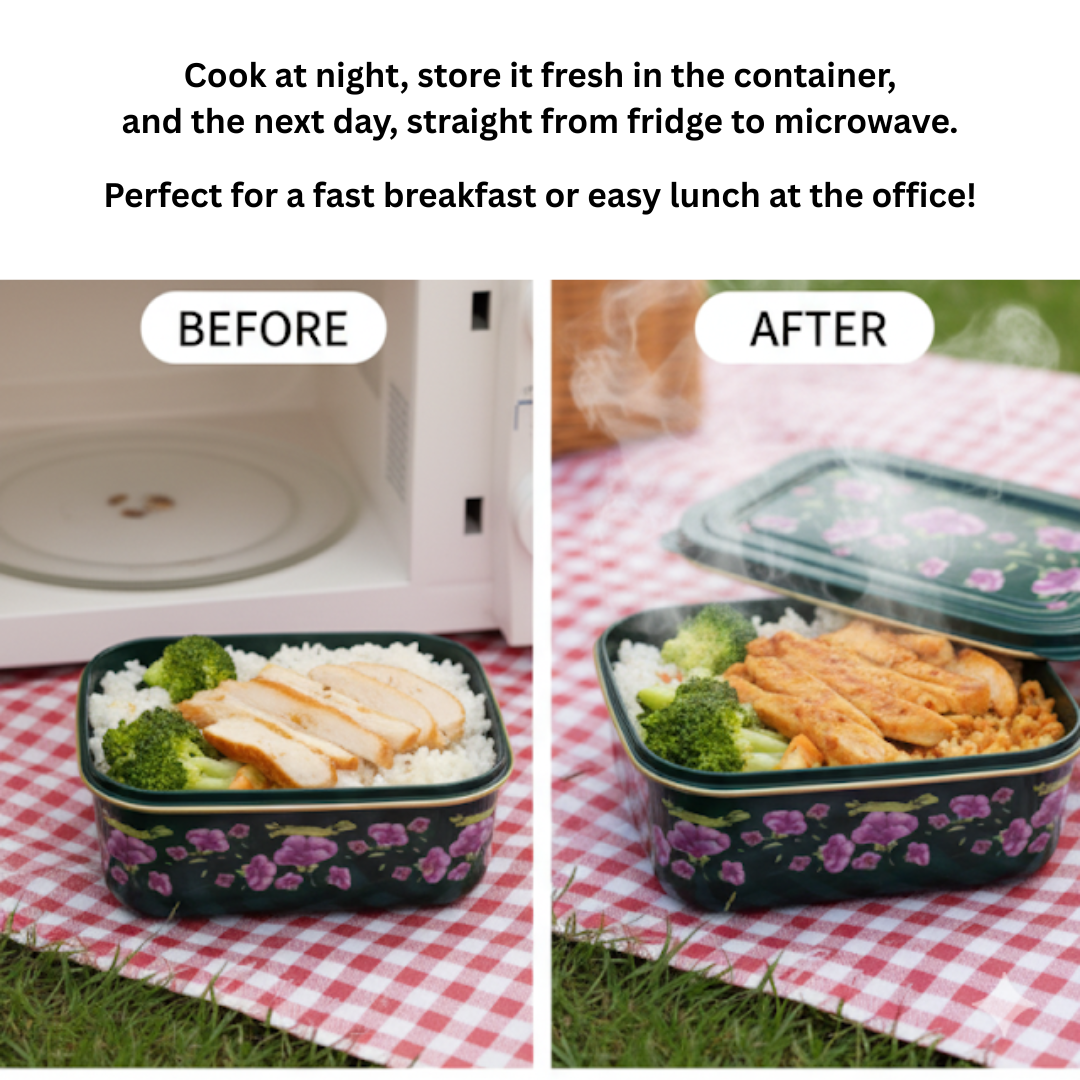 FLORAL FOOD CONTAINER MICROWAFE SAFE - 7IN1_3