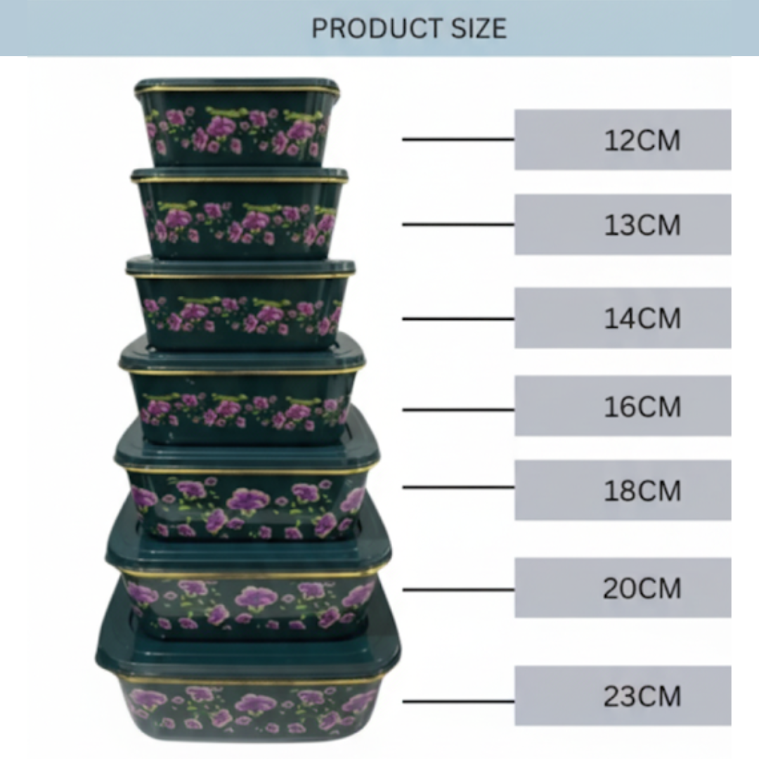 FLORAL FOOD CONTAINER MICROWAFE SAFE - 7IN1_4