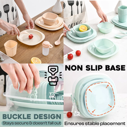 48PCS TRAVEL PICNIC CAMPING TABLEWARE SET 
