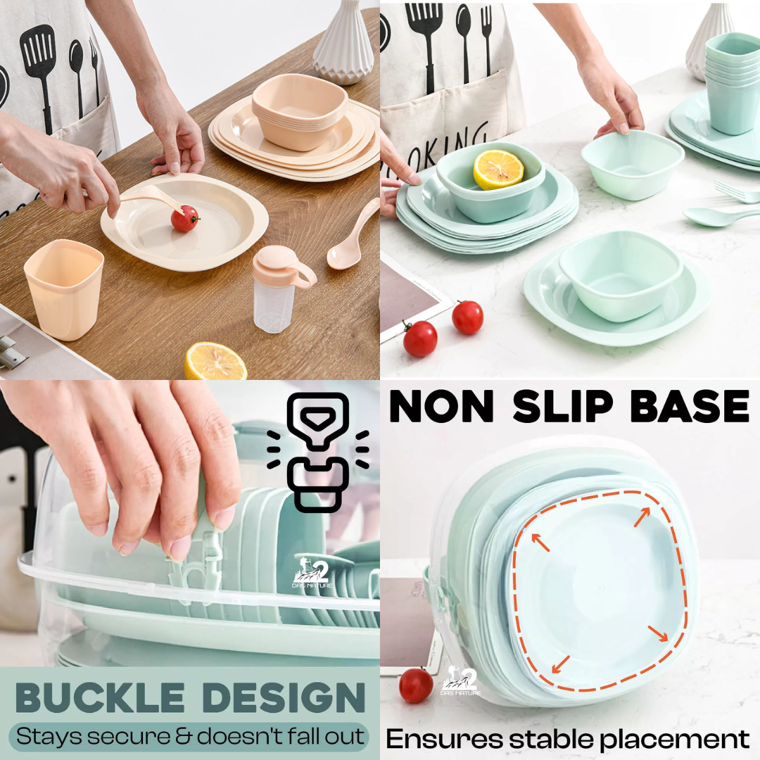 48PCS TRAVEL PICNIC CAMPING TABLEWARE SET _3