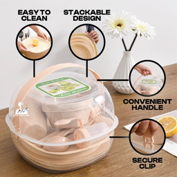 48PCS TRAVEL PICNIC CAMPING TABLEWARE SET 