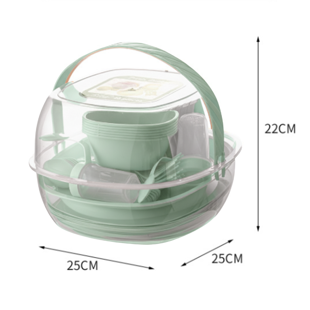 48PCS TRAVEL PICNIC CAMPING TABLEWARE SET _6