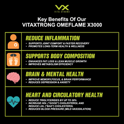 Vitaxtrong Omeflame X3000™ | 100 / 180 Softgels | Ultra-Concentrated Omega-3 Fish Oil 3000mg | EPA & DHA [VX]