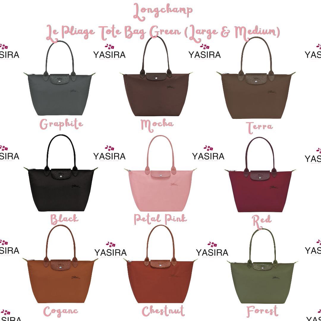 Longchamp Le Pliage Green (Medium Long Handle)_1