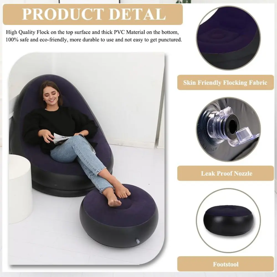 Canapé Gonflable avec Pose pieds 