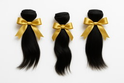 3 Pack 8inch Human hair bundles