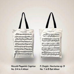 The Happy Music Score Tote Bag