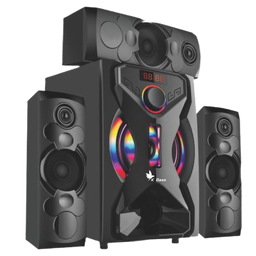 3.1 CH Home Theater Speaker System with 6.5" Subwoofer, Bluetooth, USB, FM, SD, Remote Control, 40W + 10W×3 Output, Digital Amplifier, AC/DC Power