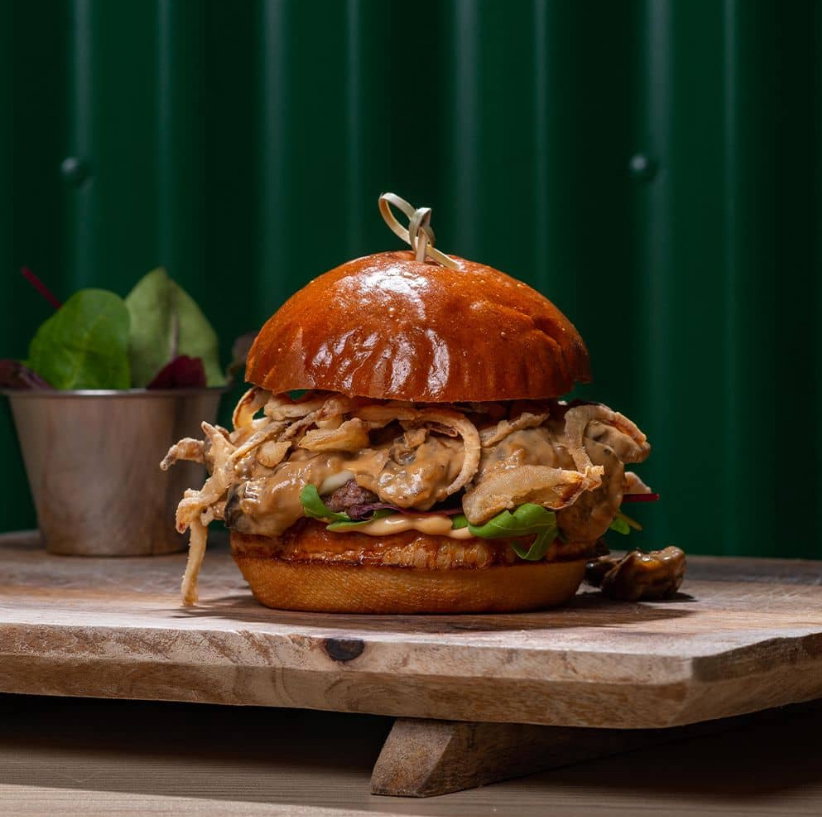 Swiss mushroom burger _0