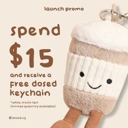 dosed coffee cup plushie keychain