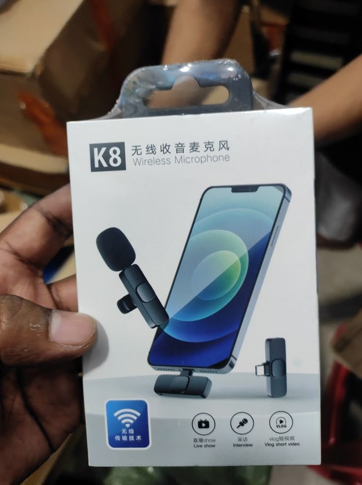 Microphone cravate K9 K11 K35 sans fil pour diffusion en direct mobile rechargeable pour téléphone portable_4