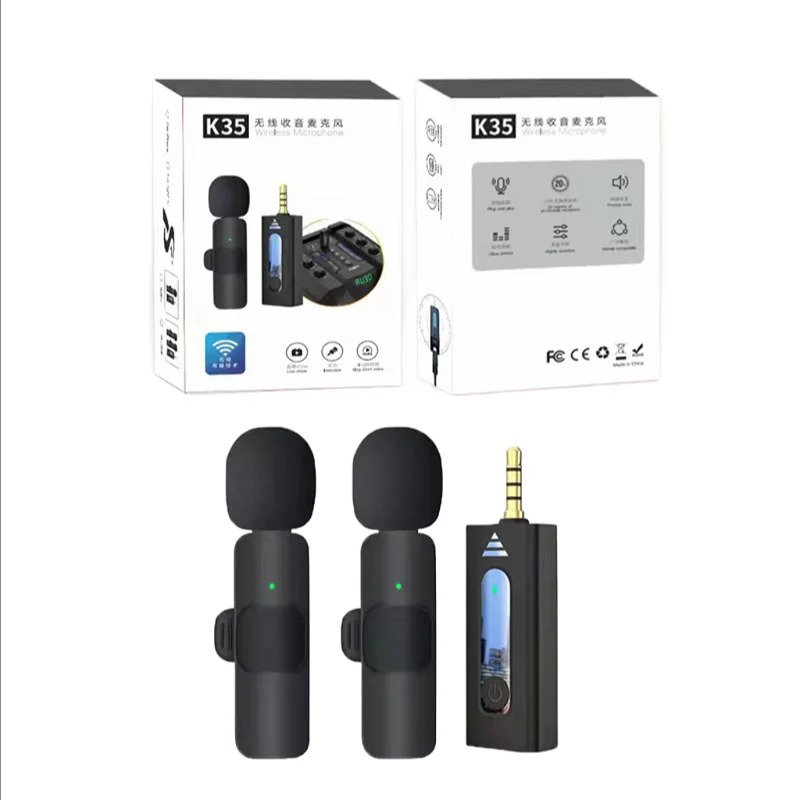Microphone cravate K9 K11 K35 sans fil pour diffusion en direct mobile rechargeable pour téléphone portable_6