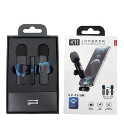 Microphone cravate K9 K11 K35 sans fil pour diffusion en direct mobile rechargeable pour téléphone portable