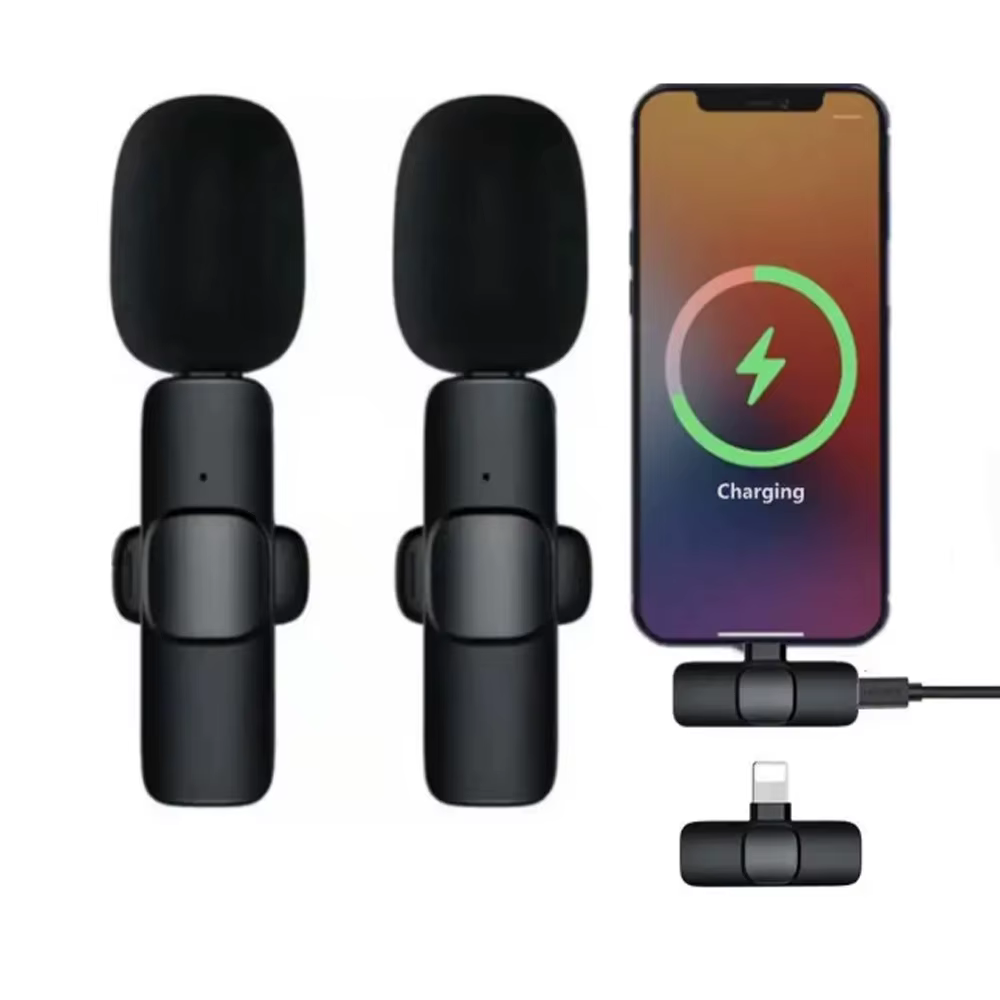 Microphone cravate K9 K11 K35 sans fil pour diffusion en direct mobile rechargeable pour téléphone portable_12