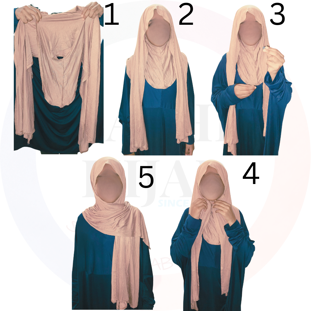 NInja Jersey shawl plain with inner hijab_0