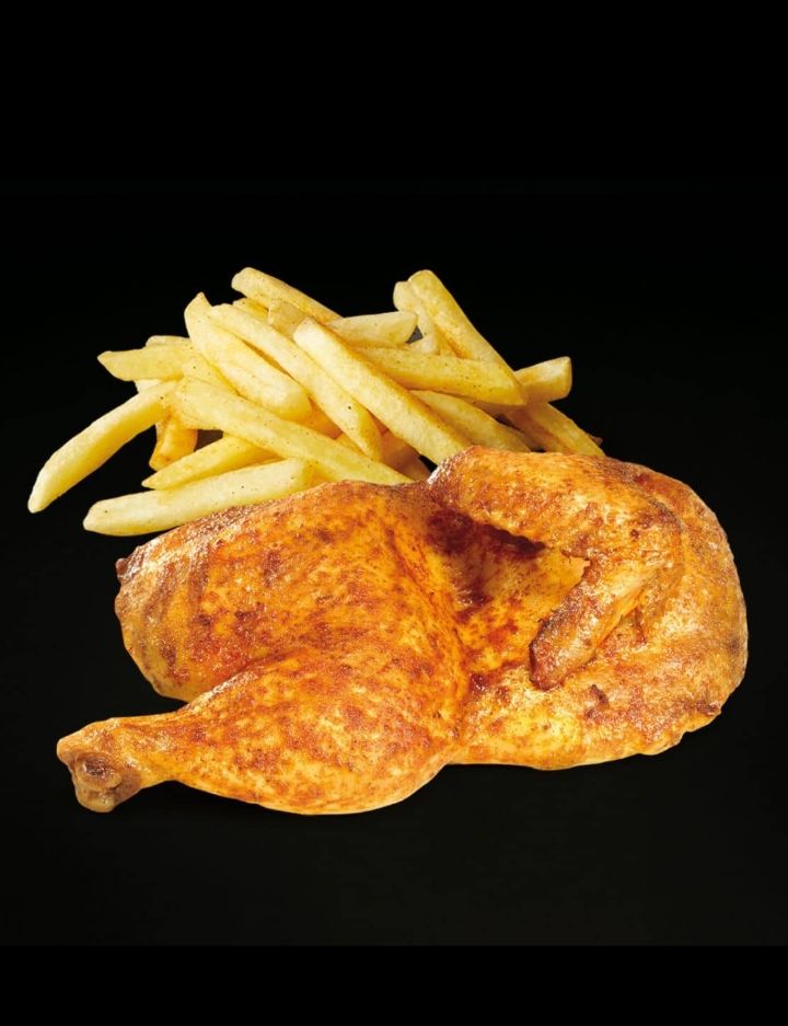 1/2 poulet et frites et canette de 330ml _0