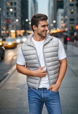 Grey Down Winter Jacket For Men   | Silver Grey| | Mens Jacket   