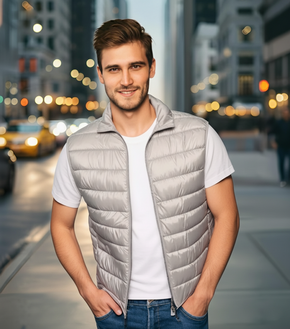 Grey Down Winter Jacket For Men   | Silver Grey| | Mens Jacket   _1