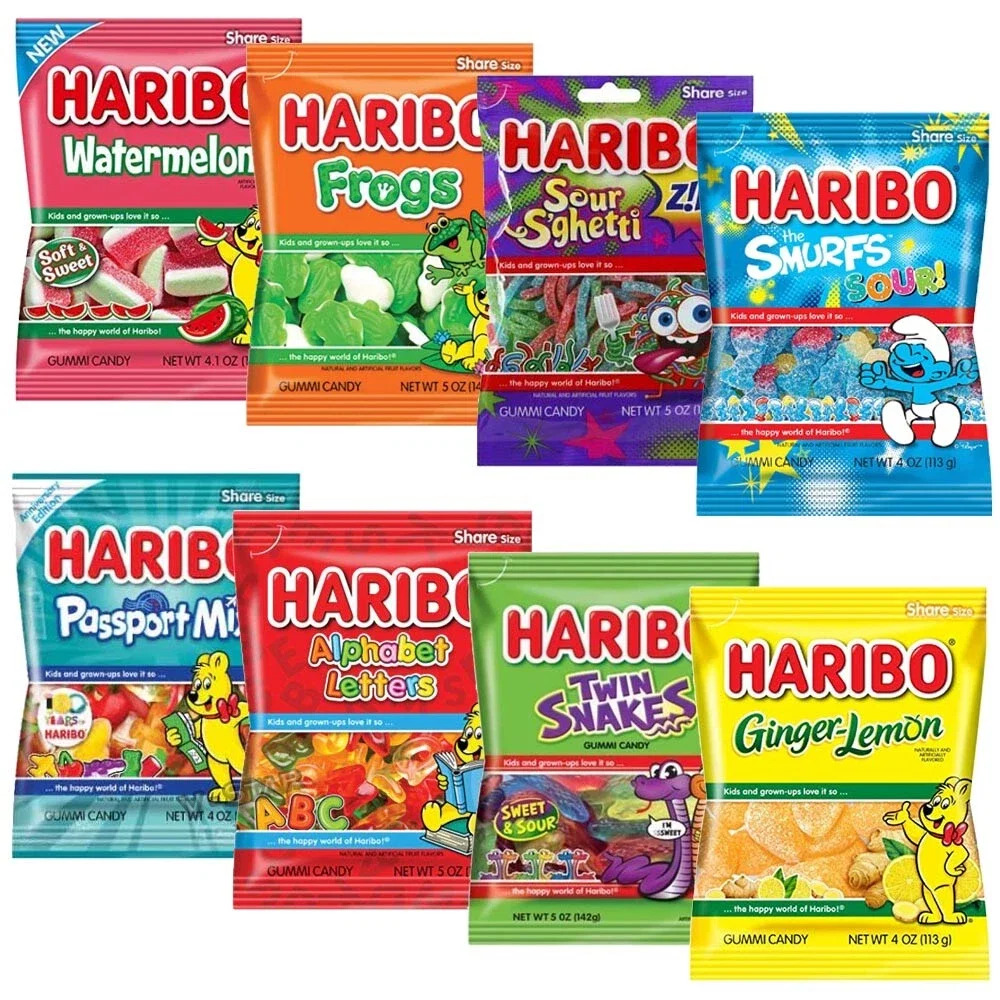 π Haribo Gummies All Types and All Sizes