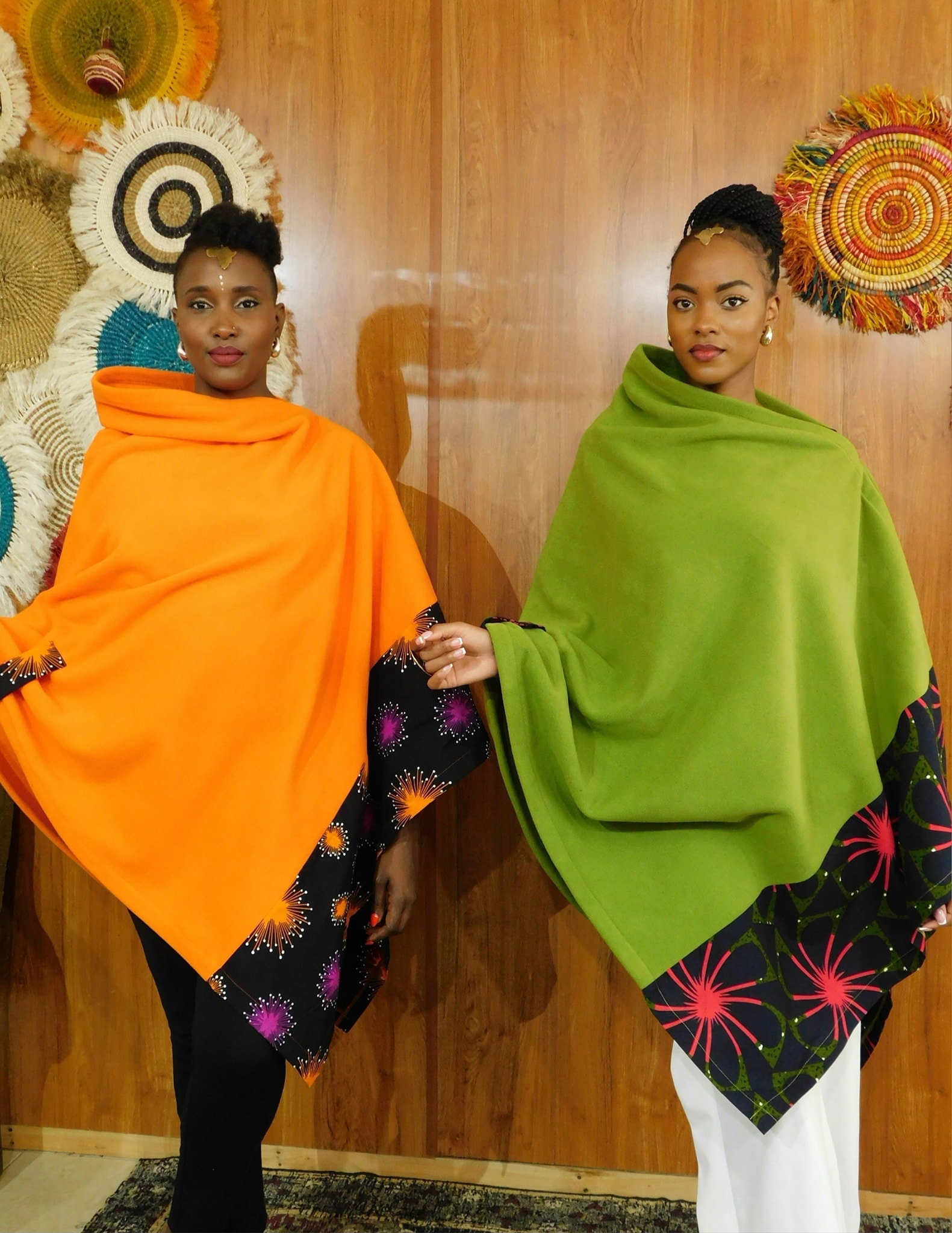 Ascili Popping Poncho - Orange_0