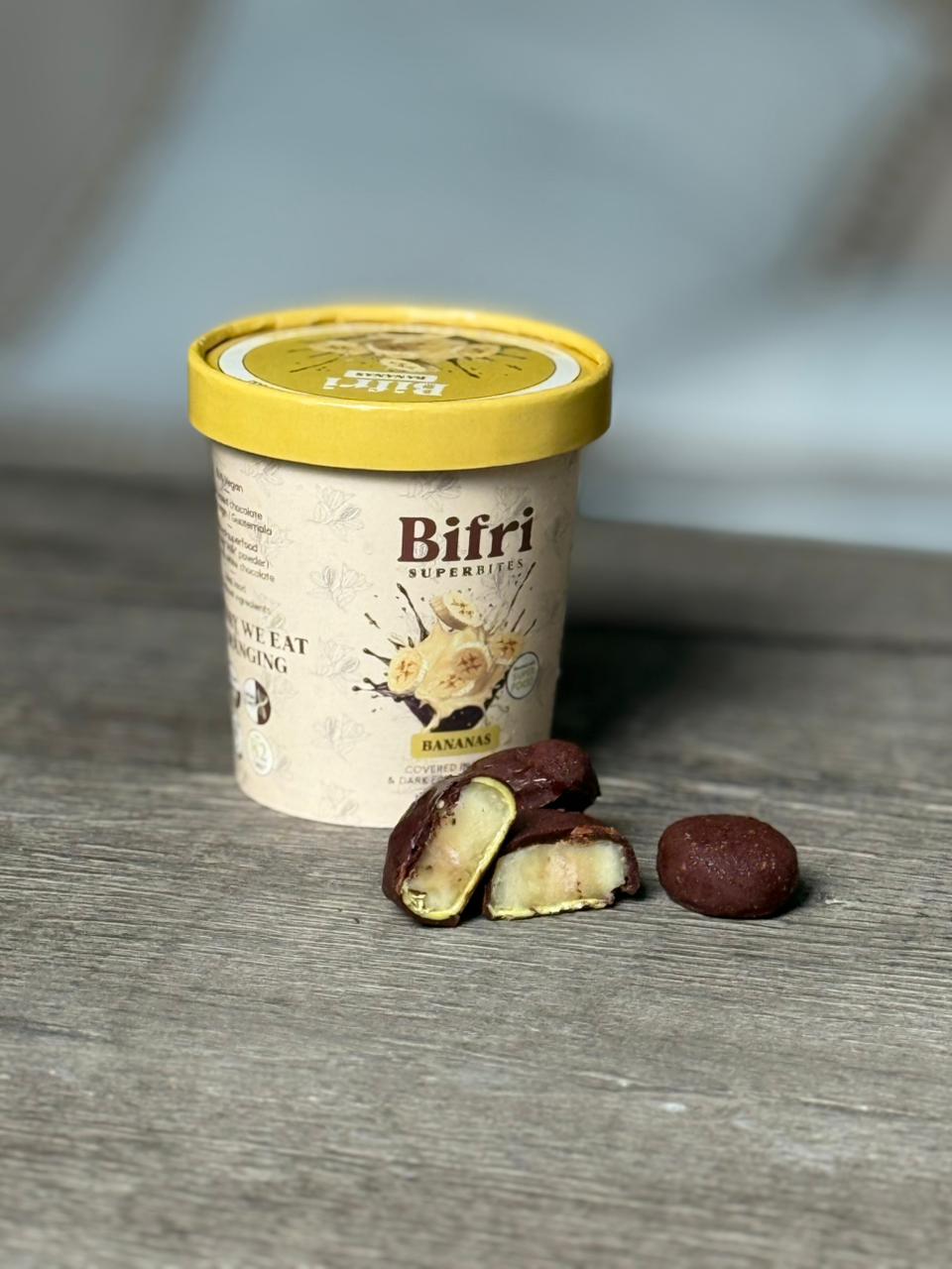 BiFri Frozen BANANA Covered in Dark chocolate and Golden Milk