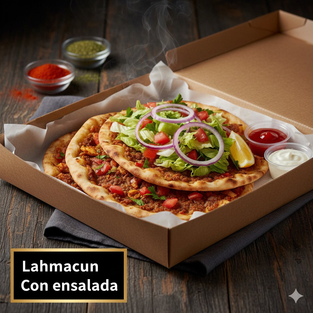 Lahmacun Con ensalada