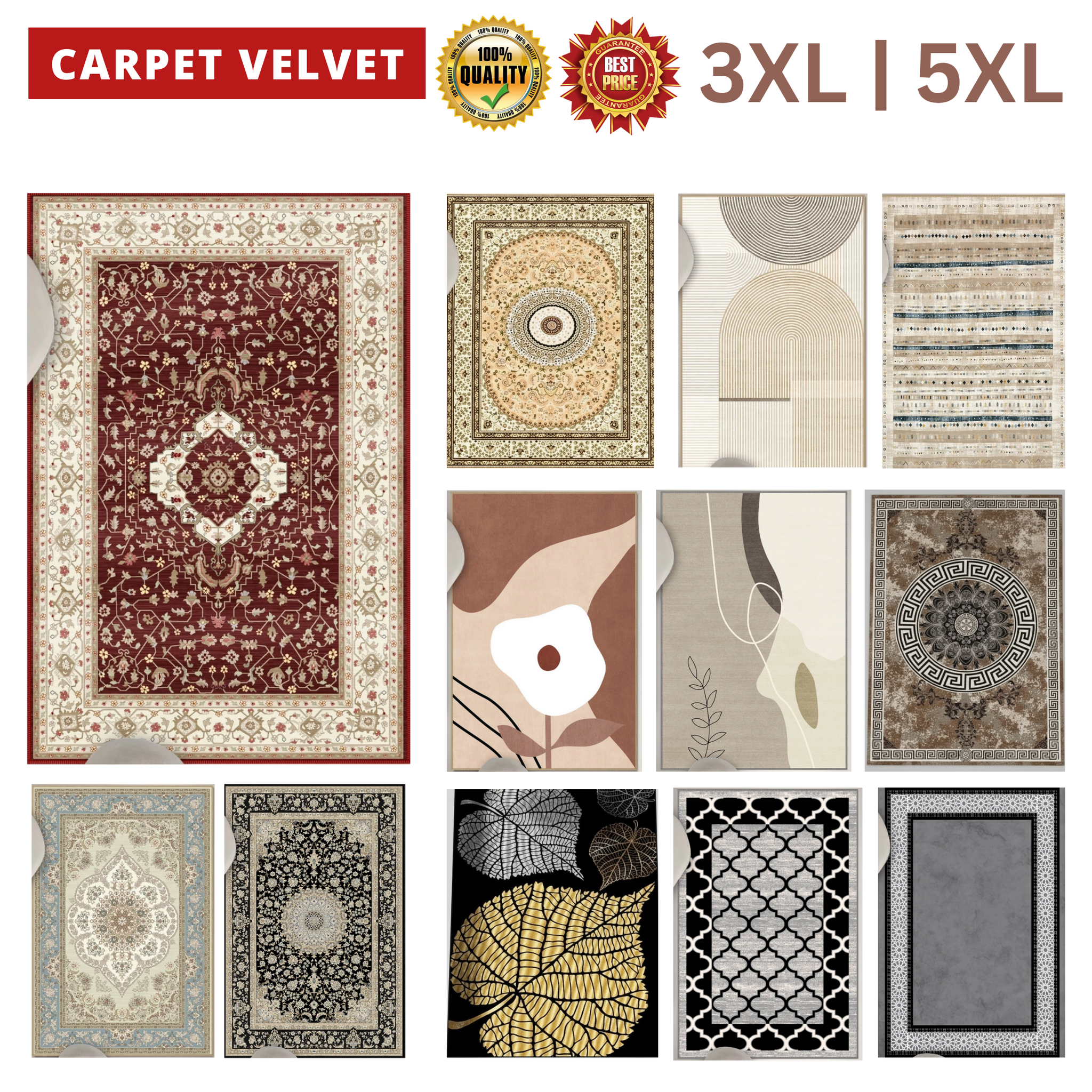 6XL CARPET VELVET FLOOR MAT_0
