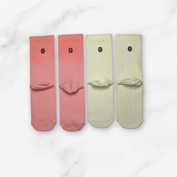 [10204] - ON Socks 2 Pairs Women’s High Premium Cotton – Casual, Breathable & Antibacterial 