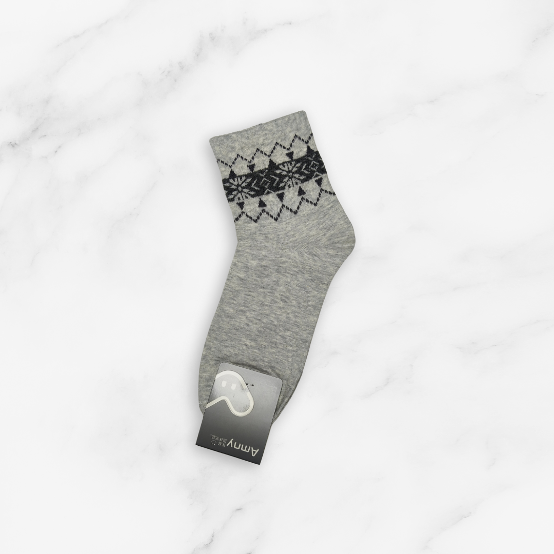 [10207] - 5 Pairs Women’s Medium-Cut Cotton Socks – Cushioned, Breathable & Sweat-Absorbing _6