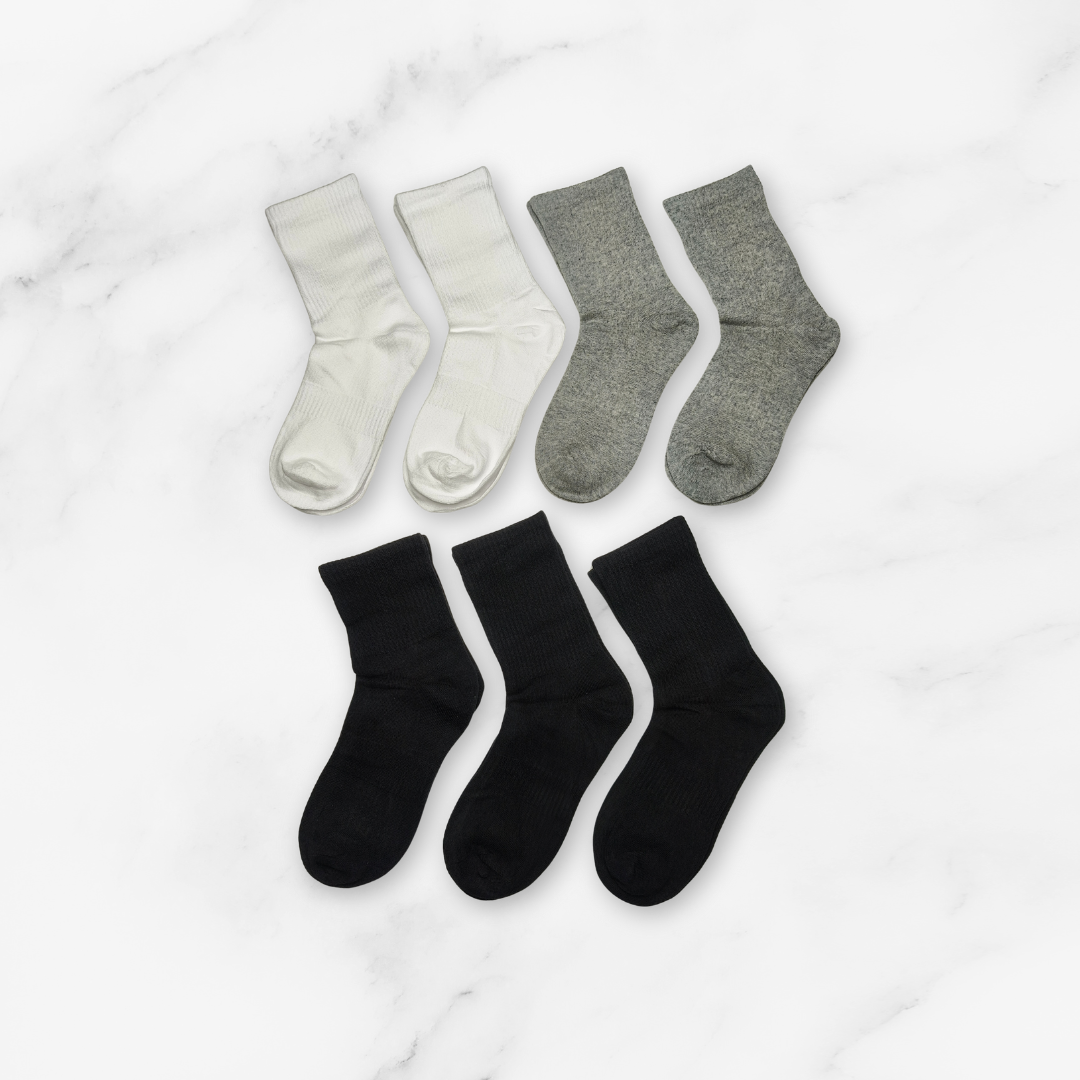 [10209] - 7 Pairs Men’s High-Cut Cotton Socks – Breathable, Antibacterial & Sweat-Absorbing _1