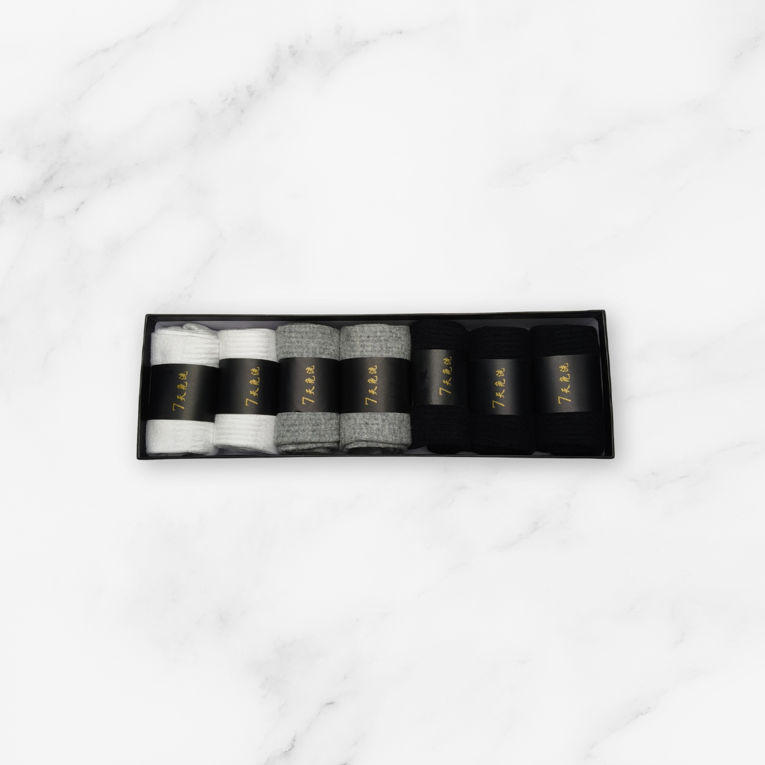 [10209] - 7 Pairs Men’s High-Cut Cotton Socks – Breathable, Antibacterial & Sweat-Absorbing _2