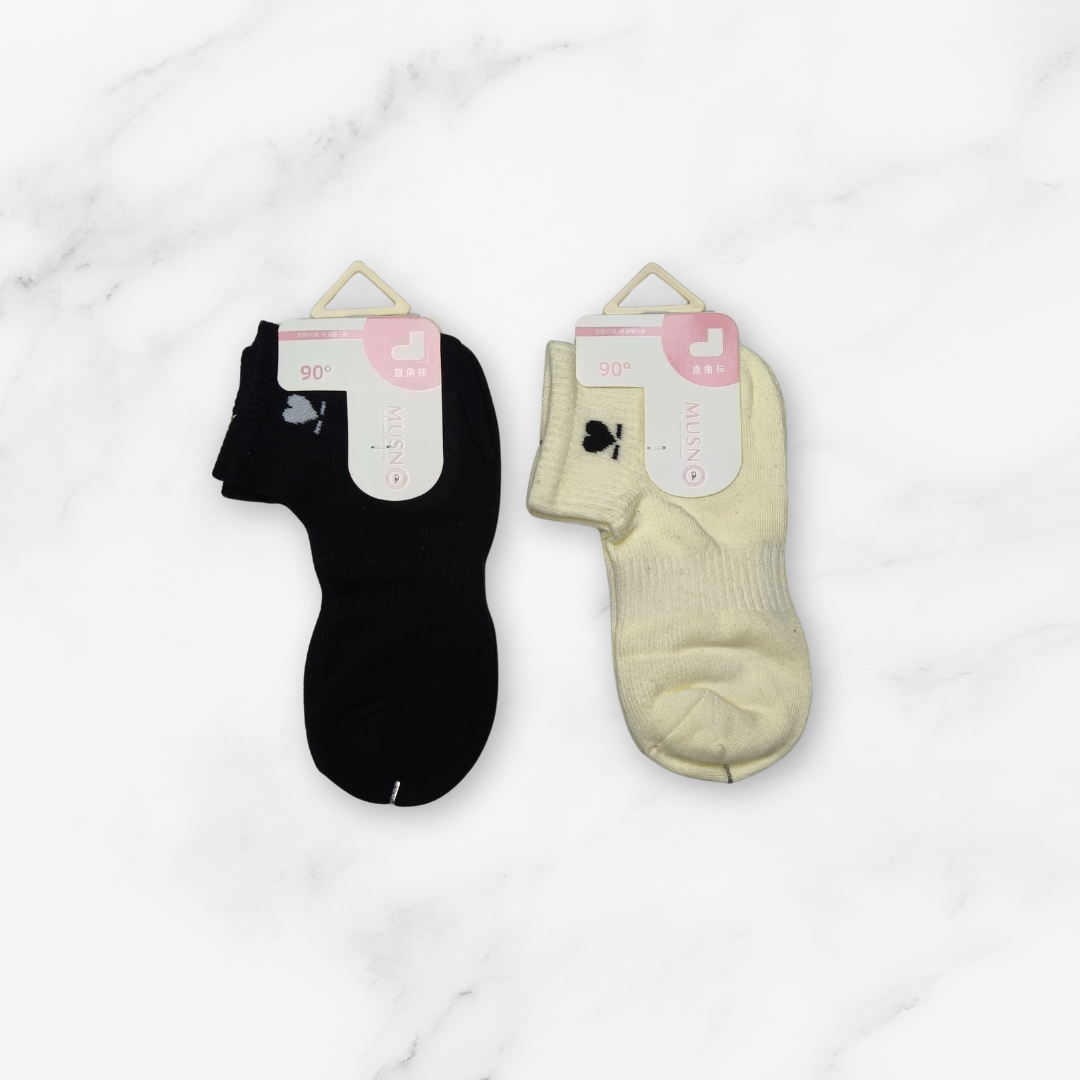[10212] - 3 Pairs Women’s Low-Cut Cotton Socks – Trendy, Breathable & Sweat-Absorbing _1